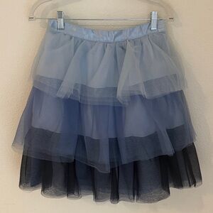 Janie and Jack Blue and Black Tulle Skirt